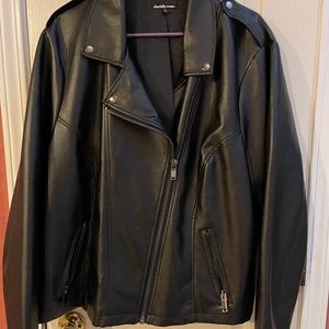 Charlotte Russe Faux Black Leather jacket size 3X